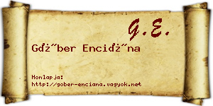 Góber Enciána névjegykártya